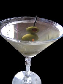 martini in a glass